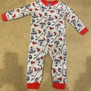 Carters 2t hockey fleece one piece pajamas